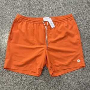 Outerknown Shorts Mens XL Nomadic Volley 7" Swim Trunk Unlined Hybrid Orange